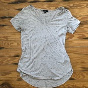 Dynamite X-Small Cream and Black Speckled T-Shirt